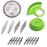 17-teiliges Rasentrimmerklingen-Set, kabellose Rasenkantenschneider, Ersatzklingen, Rasenmäherklingen, Rasenmäherklingen, für Gartenschnitt, Sträucher