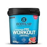 Bodylab24 Concentrated Pre-Workout Booster Wassermelone 500g, Energy-Booster mit Kreatin, Beta-Alanin, Arginin, Niacin und Koffein im optimalen Verhältnis für mehr Power und Energie im Training
