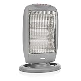 Tristar Elektroheizstrahler - mit 3 einstellbaren Heizstufen (separat einstellbar), oszillierend, mit Antikippschutz, 400-1200 Watt, KA-5024, Grau