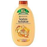 Garnier Shampoo gegen brüchiges Haar, XL Format, Reparierendes Haarshampoo mit Akazienhonig und Bienenwachs, Für mehr Glanz und Geschmeidigkeit, Wahre Schätze Honig, 1 x 600 ml