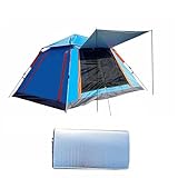 Wasserdichtes 4-Jahreszeiten-Zelt, Camping Zelt, 2000 mm Wasserdicht, Biwakzelt für Outdoor-Sportarten, für Picknick-Wanderreisen (Color : Blue, Size : Small)