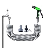 Expandierbarer Gartenschlauch, Flexibler Gummischlauch, 20m Wetterbeständige Bewässerungsleitung Mit 4-Lagen Latexkern Für Rasenpflege, Bauernhof, Baustelle, Autowäsche