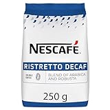 NESCAFÉ Ristretto Decaf, löslicher Kaffee mit stabiler Crema, entkoffeiniert, gefriergetrocknet, 1er Pack (1 x 250g Beutel)