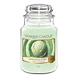 Yankee Candle Duftkerze im Glas (groß), Green Apple Sorbet, Kerze mit langer Brenndauer bis zu 150 Stunden, optimale Geschenke für Frauen