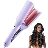 Welleneisen für Haare 32MM für Große Locken, Welleneisen Lockenstab mit 4 Einstellbarer Temperatur Reisegröße, Beach Waves Tragbarer Französischer Wellen Kreppeisen,Temperatur 15S Schnell Eerhitzendes