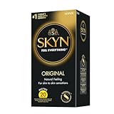 SKYN Original Kondome (20 Stück) | Skynfeel Latexfreie Kondome für Männer, Gefühlsecht Hauchzart, Kondome 53mm Breite