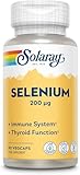 Selen 200mcg - 90 vegane Kapseln - Hochfestes Selen-Ergänzungsmittel - L-Selenomethionin - Laborverifiziert - Solaray