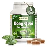 Dong Quai Kapseln - Hochdosierter 400 mg Extrakt (10:1) pro Kapsel (120 vegane Kapseln) - Traditionelle Wurzel aus der chinesischen Heilkunst - ohne künstliche Zusätze, ohne Gentechnik - Greenfood