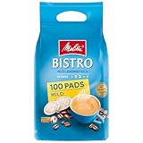 Melitta Café Bistro Röstkaffee in Kaffee-Pads, 100 Pads, Kaffeepads für Pad-Maschine, sanfte Röstung, geröstet in Deutschland, mild-aromatisch