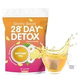 28 Tage Zitrus Detox Tee mit Zitrus-Kräuter,Pfirsichfruchtextrakt und Zitronenextrakt, Natürlicher Grüner TEE zum Fördert Stoffwechsel,Koffeinfreier,für Männer und Frauen