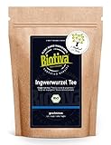 Ingwerwurzel Tee Bio 200g | Ingwer geschnitten | scharf | Kräutertee | Abgefüllt und kontrolliert in Deutschland | Biotiva
