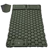 Satisure Camping Isomatte Aussen Wasserdicht 2 Personen Isomatte Selbstaufblasend Outdoor mit Fußpresse Pumpe Luftmatratze Wasser Strand Pool Dachzelt Auto