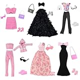 20 Stück Puppen Kleidung und Zubehör, Enthält 3 Abendkleider 2 Sets von Freizeitoberteilen und Hosen 1 Modisches Set 6 Schuhe 8 Accessoires für 11.5 Zoll Mädchen Puppen