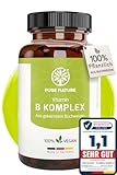 Vitamin B Komplex hochdosiert rein aus Buchweizen I 1000 mg Tagesdosis 8in1 B Vitamine I 90 Kapseln I Höchste Bioverfügbarkeit I Alle B-Vitamine I Mit B12 Vitamin OHNE Zusätze