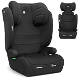 KikkaBoo i-Size i-AID Autositz Kinder 15-36 kg, Baby-Autositz, 100-150 cm, Gruppe 2 3 ISOFIX, von 3,5 bis 12 Jahren, 13-fach verstellbare Kopfstütze, Schwarz