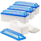 Sichler Haushaltsgeräte Luftentfeuchter Set: 4er-Set Raumentfeuchter mit 500g Granulat,1.100 ml,für Räume bis 35 m² (Luftentfeuchter Granulat Boxen, Wiederverwendbare Raumentfeuchter)