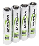 Ansmann MaxE AAA-Akku, NiMH, 1.2V, 550mAh, Standard-Anschluss, geringe Selbstentladung, -20 → +50°C, Packung a 4 Stück