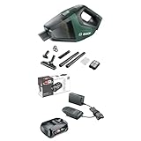 Bosch Akku Staubsauger UniversalVac 18 (ohne Akku, 18 Volt System, im Karton) 18V Akku und Ladegerät 2.5Ah (18V Starter Set, Power for All)