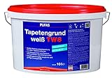 PUFAS 12903000 TW8 Tapetengrund Tapetengrundierung, weiß, 10 Liter
