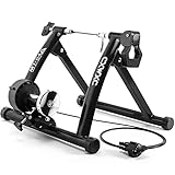 CXWXC Fahrrad Rollentrainer, Klappbar Stahl Bike Trainer mit Schnellspanner Vorderradunterlage Radtrainer für 26-29 Zoll Fahrradtraining Fahrradfahren Zuhause Indoor (26-29, Schwarz)