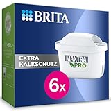 BRITA Filterkartusche MAXTRA PRO Extra Kalkschutz, 6 Stück - Original BRITA Ersatzkartusche für Geräteschutz & Reduzierung von Verunreinigungen, Chlor & Metallen