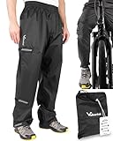 Valkental® Ultimative Regenhose für Radfahrer – Unisex – Leichte Überhose mit innovativem Klettsystem – 10.000mm Wassersäule – Verstellbare Weite & Länge – Reflektierende Fahrradhose Damen & Herren