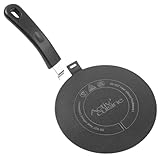 ACTIV CUISINE Induktion Adapterplatte 20 cm Induktionsadapterplatte mit abnehmbarem Griff Moka Induktionskochteller Adapter Edelstahl für die Verwendung von Kochgschirr auf Induktion, Schwarz