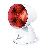 Beurer IL 35 Infrarotlampe, wohltuendes und wärmendes Infrarotlicht mit 3-stufigem Timer, 5 Neigungswinkeln, Lockerung von Muskeln und Linderung von Verspannungen, 1 Stück , Weiß