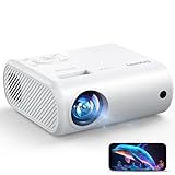 Mini Beamer 4K Projektor Tragbarer 17000 Lux für Smartphone, unterstützt kabelgebundene Bildschirmspiegelung, kompatibel mit TV-Stick/Windows/iOS/Android/HDMI/USB (17 * 13 * 7 cm)