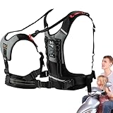Motorrad -Sicherheitsgurt - Verstellbarer Kindergürtel, Reflektierende Reitausrüstung, Flexibler Passagiergurt | Täglicher Motorrad -Passagierschutz, Kindersicherheitsgürtel Für Fahrrad -Fahrrad -TOU