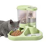 Futterautomat – Wasserspender Set für Hunde, transparentes Fütterungswerkzeug | 2-in-1-Wasserspender und automatischer Futterspender Set, Po-Futterstation