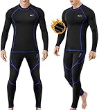 MOBIUSPHY Thermounterwäsche Herren, Funktionsunterwäsche Skiunterwäsche Winter Thermowäsche Set Warm Weich Funktionswäsche atmungsaktiv Thermo Unterwäsche Thermounterhemd Thermounterhose für Männer L