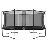 BERG Grand Favorit Trampoline Regular 520 cm schwarz + Safety Net Comfort | Premium Trampolin, Hohe Qualität Kinder Trampolin, Robust und Sicher, Oval