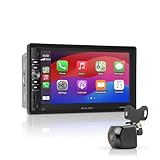 Caliber Autoradio Bluetooth Drahtlos Apple CarPlay, Autoradio mit Bildschirm 7 Zoll, Auto Radio Touch Display, 2 DIN, Rückfahrkamera inklusive, mit Android Mirror Link, 4 x 100 Watt (RMD901DAB-CP)