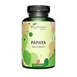 BIO PAPAYA Kapseln Vegavero® | Hochdosiert: 1400 mg Extrakt | 120 Kapseln | 100% Bio Qualität | Vegan & Ohne Zusätze | Laborgeprüft