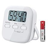 Digitaler Küchentimer Magnetisch Eieruhr Timer Küchenuhr Stoppuhr Countdown Count up, Laut Ton Küchenwecker Zeitmesser Küche Kurzzeitwecker mit LCD zum Kochen Backen Sport Lernen, mit Batterie