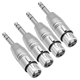 PartyKindom 4 Stück Audio Adapter für Mikrofone Robuste Pin Stereo für Studios Konzerte und Live Auftritte Stabiler Langlebige Materialien