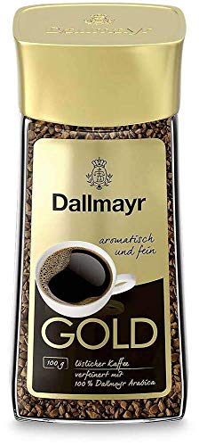 Instant Coffee Dallmayr Gold | verfeinert mit geröstetem gemahlenem Kaffee | 100g | Dallmayr | Deutschland