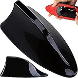 Retoo Autoantenne, Haifischflossen Car Shark Fin Antenne, Dachantenne, Universal Signalradio Antenne AM FM Radio, Auto Antenne für SUV, Trucks, Vans, Auto Tuning, Autoradio Antenne Dach, Schwarz