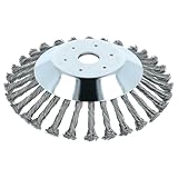 vhbw Universal Metall-Unkrautbürste für Gartengerät, Freischneider mit Aufnahmegröße bis 25,4 mm - Ø 20 cm