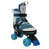 Best Sporting Roller Skates Kinder I Rollschuhe Größe 37-41 I Robuste Rollerschuhe für Jugendliche mit Bremse I Farbe Blau I Rollerskates Schuhe Kinder I Schuhe mit Rollen