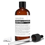 Citronellaöl 100ML, MUNUSNA Ätherisches Öl Citronella Naturreines für Befreien Sie sich von Fehlern, Duftöl für Aroma Diffuser, Citronella Oil