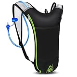 GIEMIT Trinkrucksack mit Trinkblase 2L, Trinkbeutel Fahrradrucksack Laufrucksack Rucksack zum Fahrrad Motorrad MTB Radfahren Wandern Klettern Camping Wasserbeutel mit Trinksystem für Damen Herren