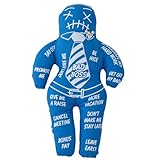 Csafyrt Voodoo Dolls 5.12x8.46 '' Polyester Baumwolle beängstigende Puppe mit unruhigen Drucken gruselige Puppe Rache negierte Horrorpuppen Blau