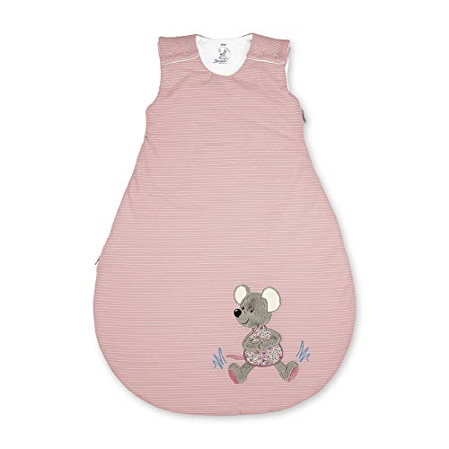 Sterntaler Baby-Schlafsack, Maus Mabel, Reißverschluss und Knöpfe, Größe: 62/68, Rosa, 9462001, mehrfarbig