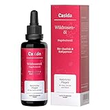 Casida® Hagebuttenöl - Wildrosenöl - 100% BIO & Kaltgepresst für Gesicht & Haut - Hagebuttenkernöl hinterlässt eine seidig, glatte Haut - Aus der Apotheke 50 ml