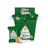 Glückskekse Weihnachten Glückskekse Kollegen Glückskekse für Adventskalender, mit Lebkuchengeschmack, im Display, Nikolaus Geschenk, Wichteln Geschenk, Geschenkverpackung (9 Stück)
