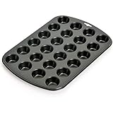 Original Kaiser Inspiration Backform für 24 Mini Muffins, 38 x 27 cm, Cupcake Form antihaftbeschichtet, Muffinblech für kleine Muffins, Schwarz