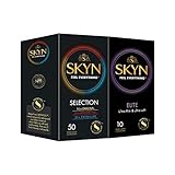 SKYN Selection Sortenbox Set Kondome (50 Stück) & Elite Kondome (10 Stück) | Vielfalt Packet mit 10 Original, 20 Intense Feel & 20 Extra Lube Kondome, Dünne Kondome, verwendbar mit unsere Lubes