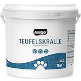AniGo Teufelskralle für Hunde, Katzen & Pferde 1kg - Teufelskrallenpulver, Teufelskrallenwurzel, Gelenkpulver, zur Unterstützung agiler Gelenke und der Beweglichkeit